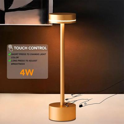 Uplifted Finds LED Ambient Table Lamp 3 Color Stepless Dimmable Touch Night Light For Cafe Bar Bedside Decor gold