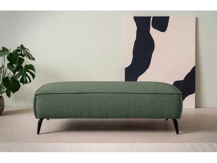 OTTO home Polsterhocker TVINNU Cord, zur Serie TVINNU, gemütlicher Sitzkomfort, rechteckig, schwarze Füße