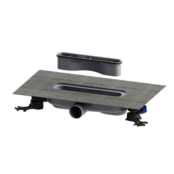 Kaldewei Ablaufgarnitur FlowDrain 4204 687744810000 Horizontal Flat, Ablaufgarnitur Set für Duschrinnen