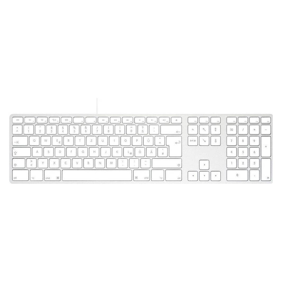Matias Wired USB-C Keyboard for Mac - Silver - German Version USB Tastat (DE, Kabelgebunden) (FK316CS-DE)