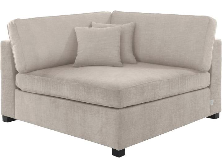 Sofa, Polyester, Beige, 130×130 cm, Gepolstert, Klassisch, Home-affaire