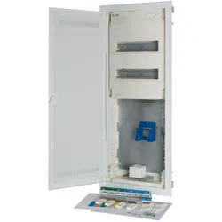 Eaton 302451 Hohlwand-Kleinverteiler, Hybrid, 5-reihig, 24TE, Stahlblechtür flach WIFI KLV-60HWS-W-HY24-F