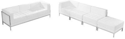 Flash Furniture 5 Piece LeatherSoft Modular Sofa & Lounge Chair Set w/ Taut Back &Seat