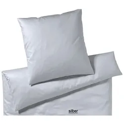 Elegante Bettwäsche Solid - 135x200 cm + 80x80 cm silber
