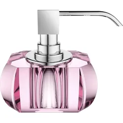 Kristall Seifenspender rosa mit Chrom-Pumpe