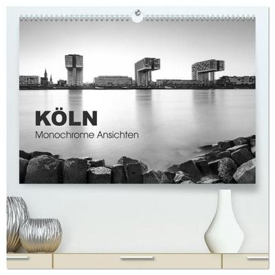 Köln - monochrome Ansichten (hochwertiger Premium Wandkalender 2027 DIN A2 quer), Kunstdruck in Hochglanz