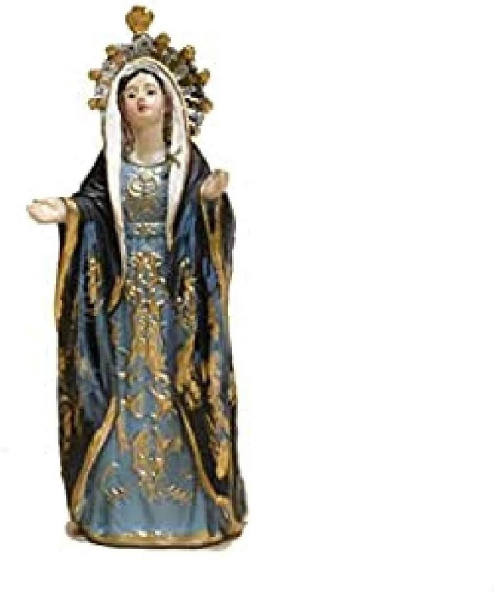 Religieus beeldje Vrouw van Smart van hars, 11 cm