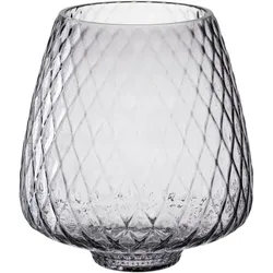 Leonardo Windlicht Giulia 21 cm Glas Grau