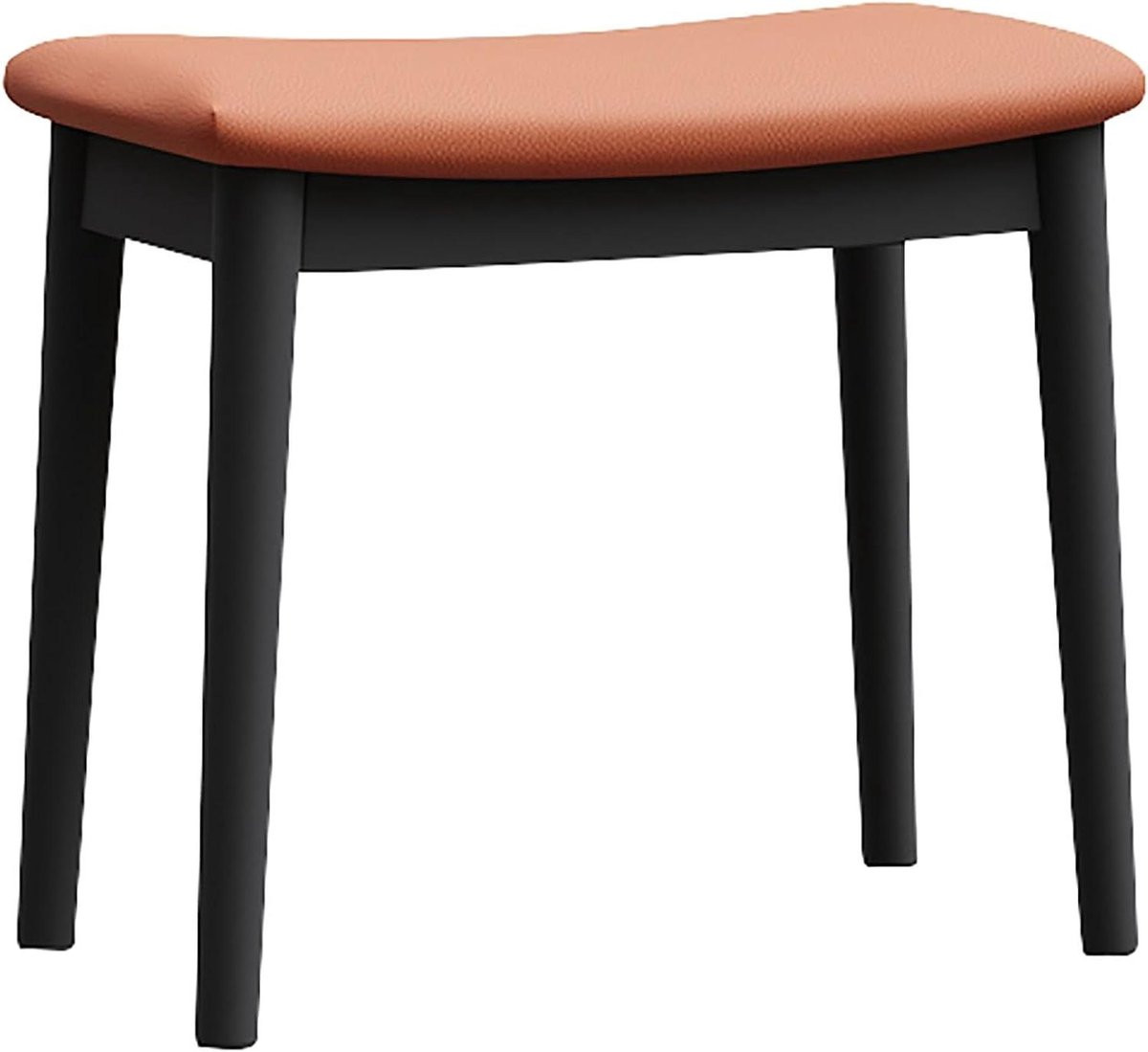Verstelbare Make-upstoel Zadelkruk - 360° Draaibaar - Oranje - Hoogte: 46-58 cm
