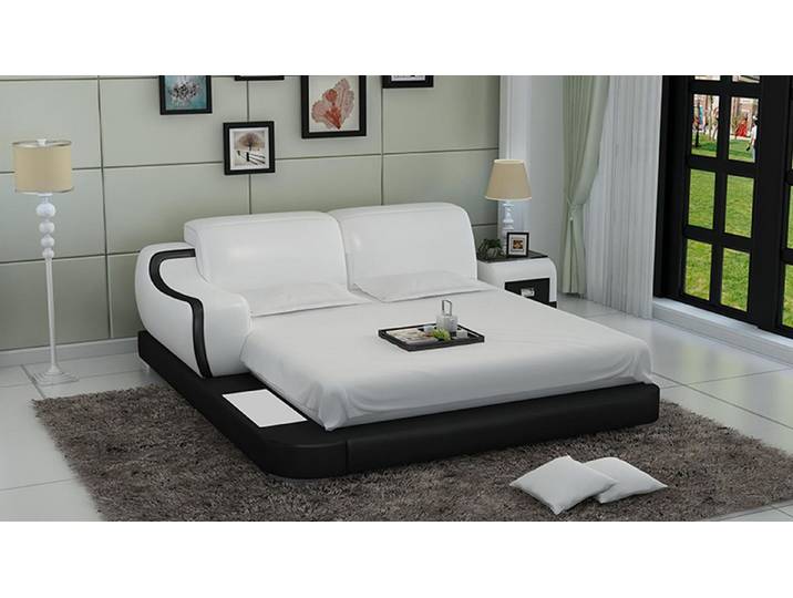 Xlmoebel, Wasserbett Leder Polsterbett LB8803 mit modernem Design und hohem Komfort, (Wasserbett LB8803), Hergestellt in Europa