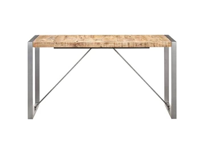 HKLGBVCR Esstisch, Mangoholz, massiv, ungeschliffen, 140 x 70 x 75 cm