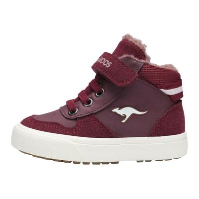 Sneaker KANGAROOS "KAVU SHADY EV", Mädchen, Gr. 23, schwarz (schwarzberry, grape), Synthetik, Textil, Schuhe Sneaker, Warmfutter