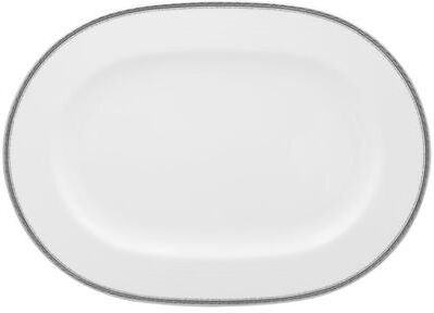 "Noritake Whiteridge Platinum Oval Platter, 16"""