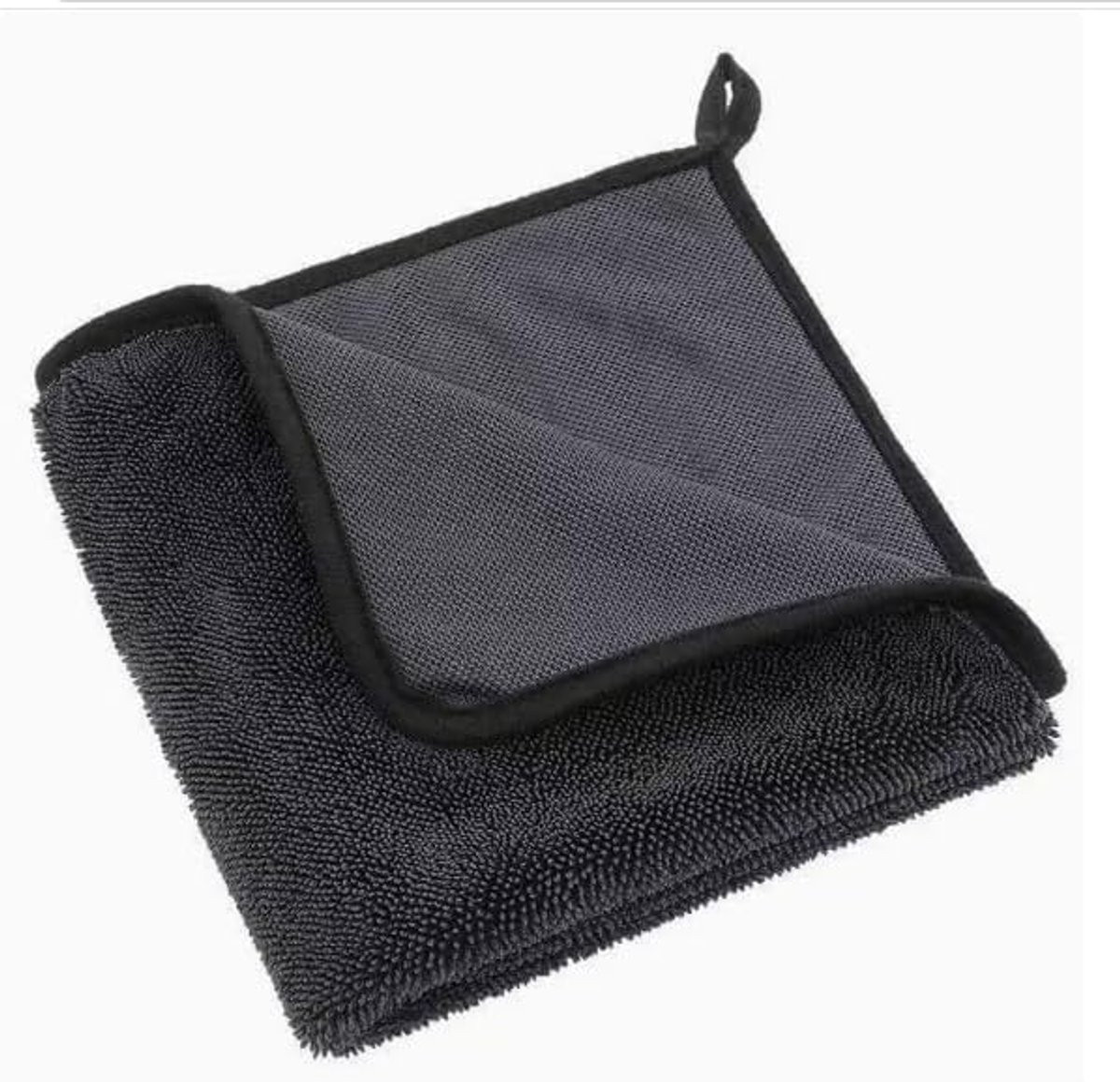 Set van 4 verdikte microvezeldoekjes zwart voor badkamer en keuken van ShopVlot