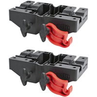 Große Multifunktionshalterung STE-MH-SET schwarz/rot, 2 Stück, für BESSEY Deckenstützen STE und ST