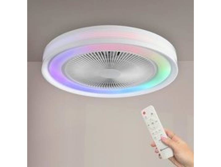 M Ventiteur de pfond LED couleurs intensité variable changement de couleur télécommande été comme hiver Colo VENTILATEUR DE PLAFOND