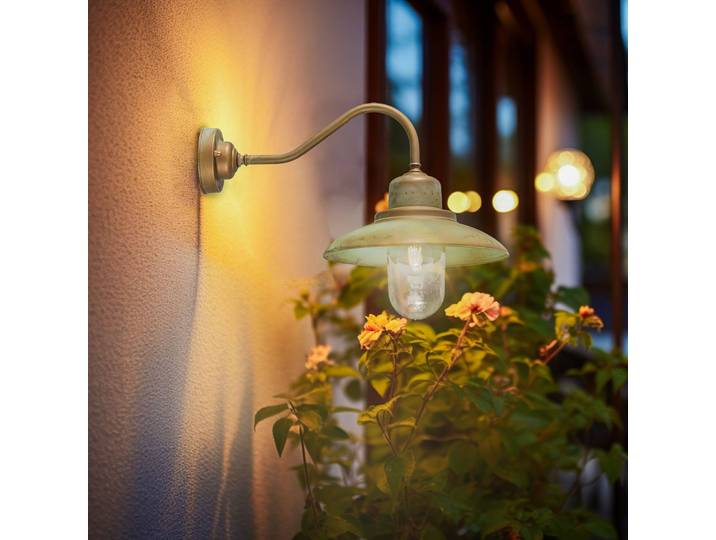 Moretti Luce Aussenwandleuchte Patio, bronze / altmessing, Messing, Maritim
