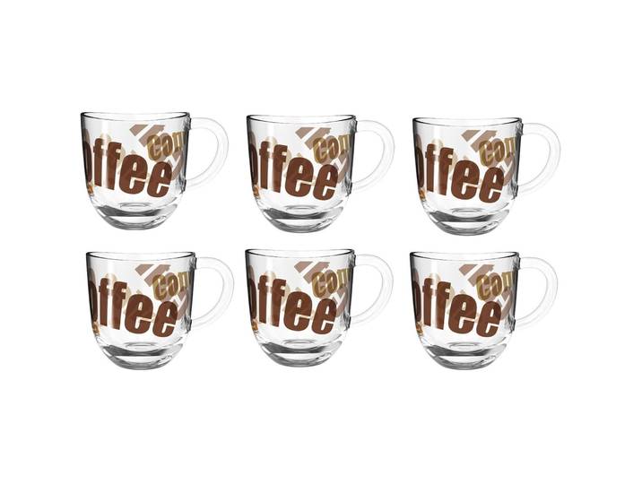 Kaffeetassen-Set Leonardo transparent Glas H 9 cm 0.28 l - Kaffeetassen-Set