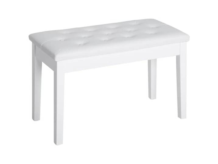HOMCOM Klavierhocker mit Verstecktem Stauraum 76 x 36 x 50 cm Weiß