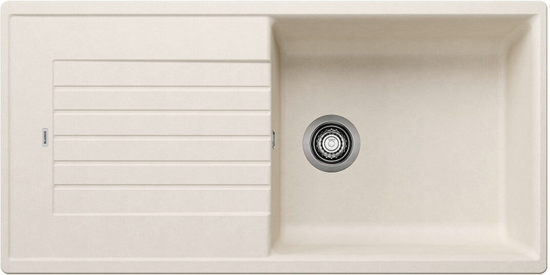 Blanco Zia Single Bowl Inset Kitchen Sink Soft White 202mm H x 500mm W x 1000mm L