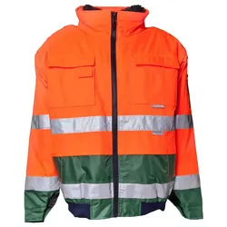 Warnschutz Comfort-Jacke "KONTRAST" - 3XL - orange/grün