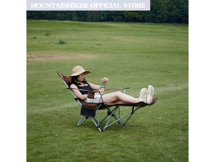 MOUNTAINHIKER Chaise de camping portable ultralégère, chaise longue pliante d'extérieur, chaise de réalisateur avec dossier pour étudiant