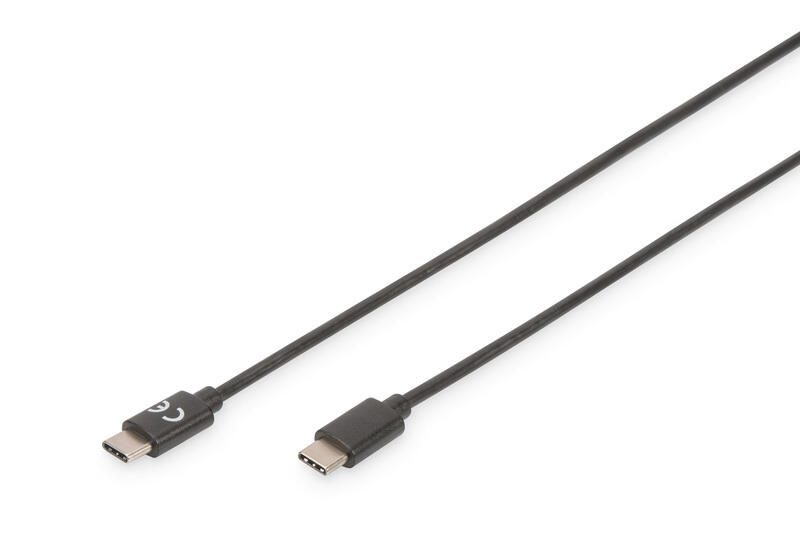 Digitus USB Type-C Anschlusskabel, Type-C 3A, 480MB, Version 2m schwarz AK-300138-030-S
