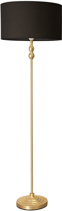 Rosdorf Park Saylorsburg 151cm Traditional Floor Lamp Gold Metal/Black Fabric 151cm H X 45cm W X 45cm D