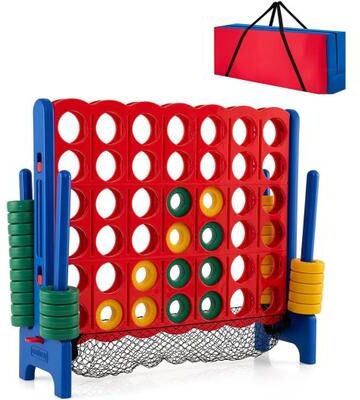 Costway Jumbo 4-to-Score Game Set for Kids and Adults 3.5FT Tall with Storage Carrying Bag