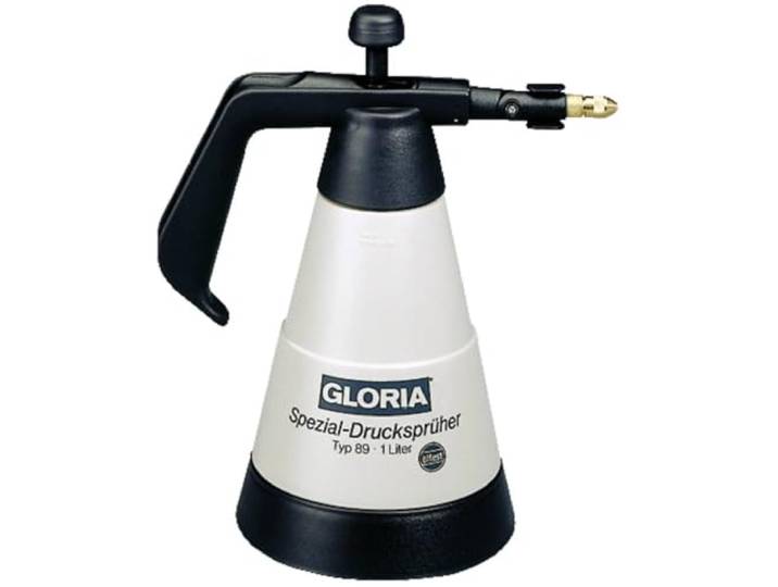 Gloria Pulvérisateur à Pression Spécial TYP 89 1 L pour Nettoyant Freins Cuve 3 bar & joints FKM Buse en laiton orientable 360° Totalement oléofuge pour nettoyant freins\, huiles & solvants
