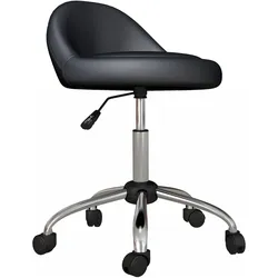 HOMCOM Rollhocker Höhenverstellbarer Arbeitshocker 63-83 cm Drehhocker mit Rädern