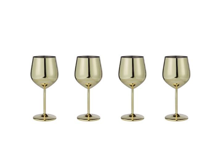 Weinglas MANHATTAN LOUNGE 4er-Set 8 x 21 x 8cm Gold/Gold