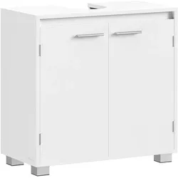 Songmics, Waschbeckenunterschrank, Waschbeckenunterschrank weiss Holz 60cm (60 x 30 x 60 cm)