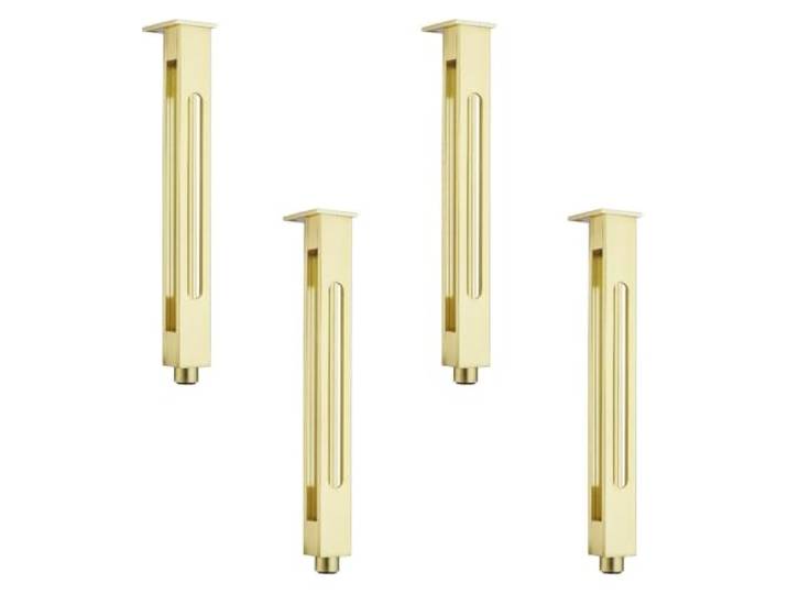 VOPLIVAT Möbelbeine aus Aluminiumlegierung Gebürstetes Gold 20/25/30 cm for Couchtische, TV-Ständer: Verstellbare Möbelbeine(25cm/9.8in)