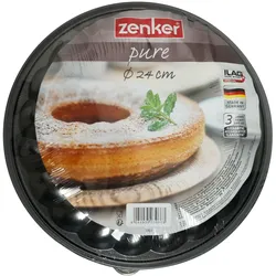 Zenker Springform Pure mit Rohrboden, Ø 24 cm, Backform, Schwarz