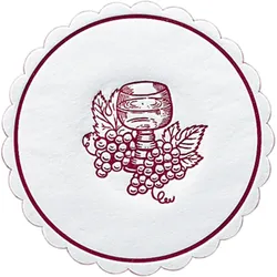 Duni Tissue-Untersetzer, rund Ø 10 cm Grapes Bordeaux Mehrlagig, 250 Stk