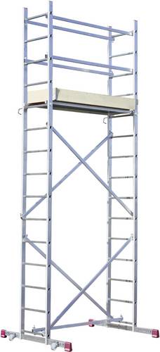 Krause 916129 CORDA Aluminium Montagegerüst fahrbar Arbeitshöhe (max.): 5m Silber 48kg