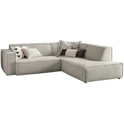 ECKSOFA SAMU Steingrau Cord