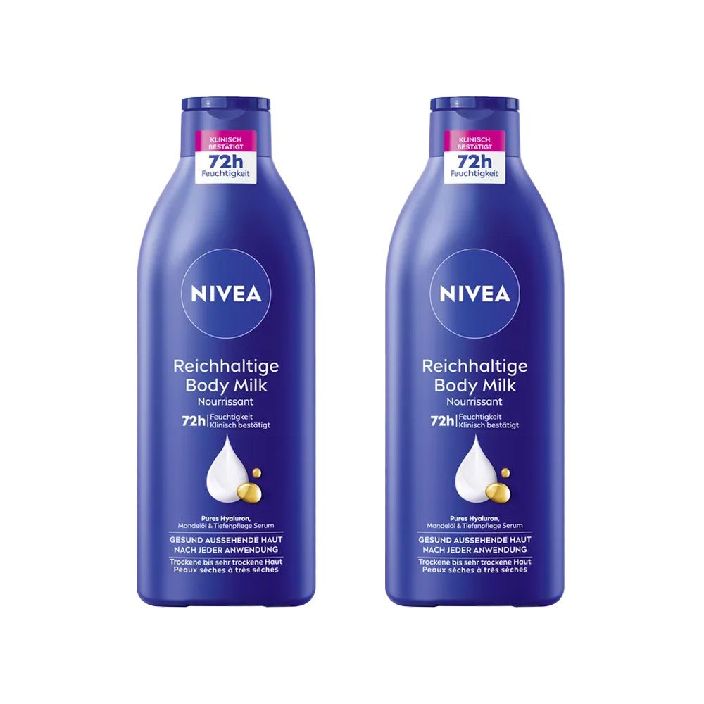 Nivea Body reichhaltige Milch x2 2x400 ml Lotion