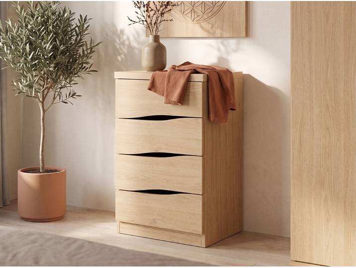Eichenkommode Hell „Astrid“ 50 cm Massivholz Eiche Hell