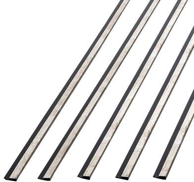 Fasade FASÄDE 47 in. Decorative Vinyl J Trim in VIntage Metal (5 Pack) - 5 Pack
