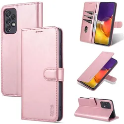 König Design Hülle Handy Schutz für Samsung Galaxy A73 5G Case Cover Tasche Wallet 360 Grad (Samsung Galaxy A73 5G), Smartphone Hülle, Gold, Rosa