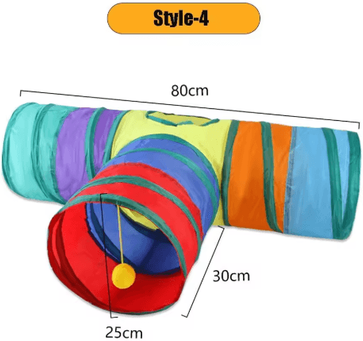 Inspire Picks Foldable Cat Tunnel Toy For Interactive Play, Exercise & Exploration style 4