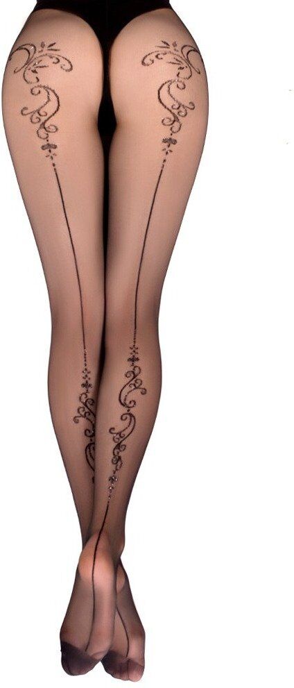 BALLERINA Collant fantaisie Panty 20 deniers Noir
