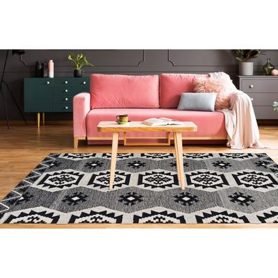Teppich ARTE ESPINA "Ethnie 300", grau, B:160cm H:10mm L:230cm, Baumwolle, Teppiche, Teppich, 3D-Design, Kurzflorteppich, Ethno-Design