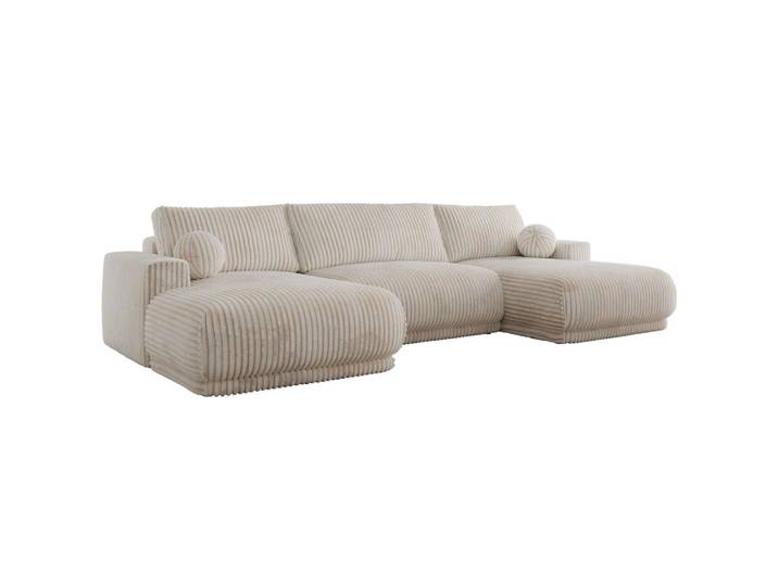 WOHNLANDSCHAFT RINA U Beige Cord