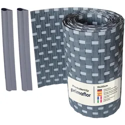 Sichtschutzstreifen POLYRATTAN | Anthrazit/Grau | 19x225cm