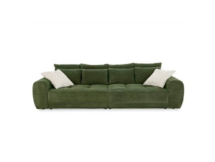 Trendstore Janni Megasofa in Cord - Cord dunkelgrün Relax-Oase