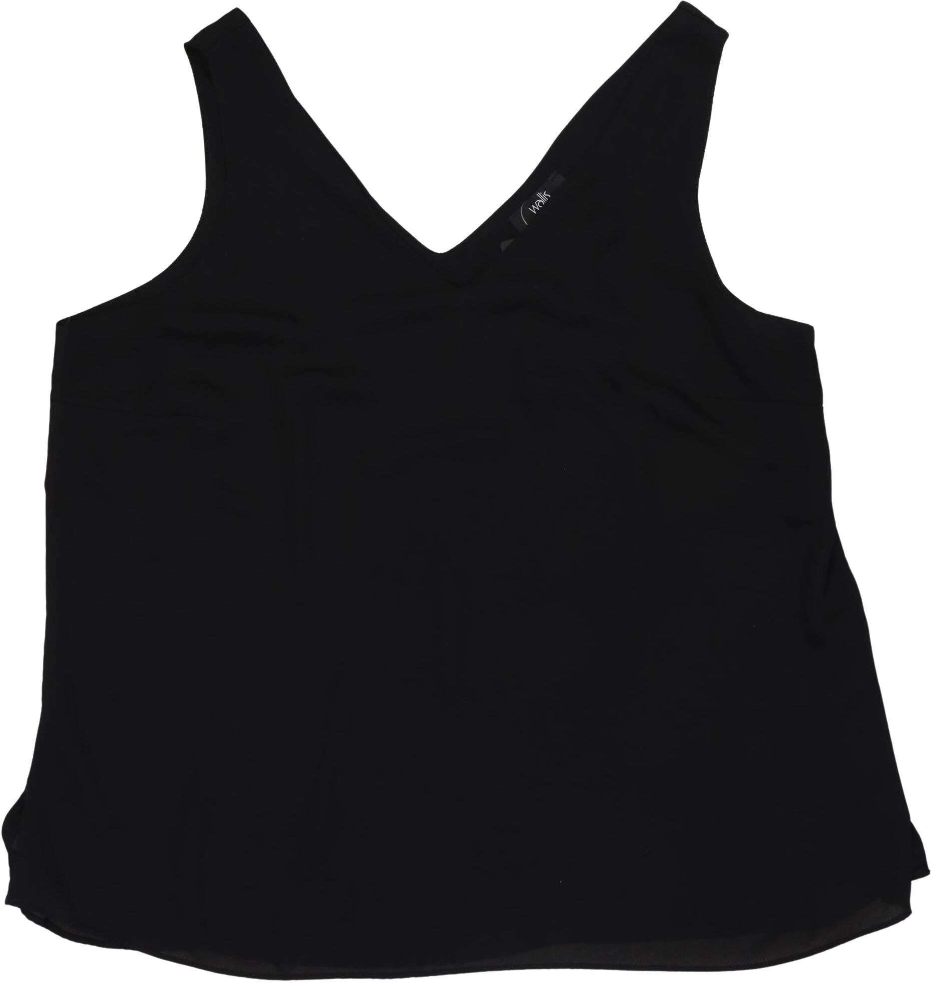 wallis Damen Top, Schwarz, Gr. EU 44, Synthetik - Second Hand