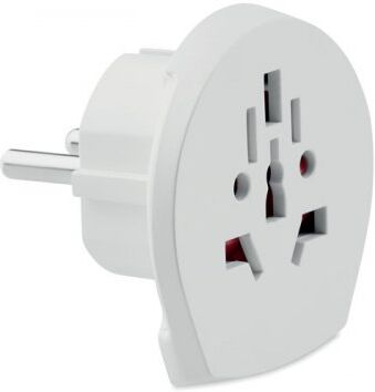 Adattatore Universale SKROSS Schuko Europa, Bianco, 3 Poli, 65g Personalizzate o neutre